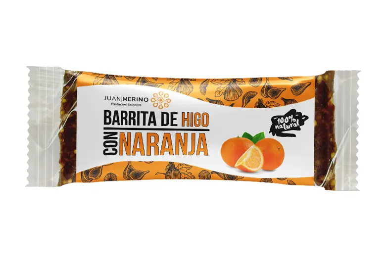 Barrita de higo y naranja, una opción saludable de 40 g para disfrutar.