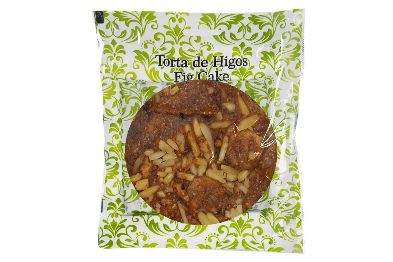 Postre de torta de higos y almendras, en formato de 200 g, calidad HIGOURMET.
